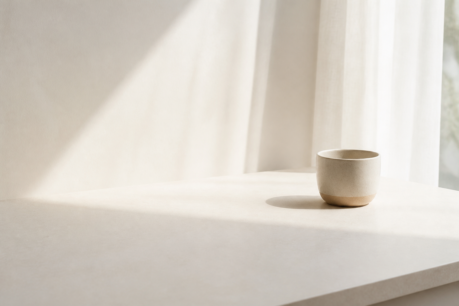 A calm conceptual image about the clarity that returns after the buying urge slows down